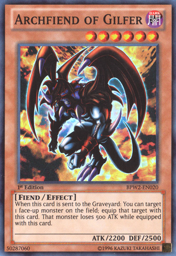 Archfiend of Gilfer [BPW2-EN020] Super Rare - PCA Designer Toys