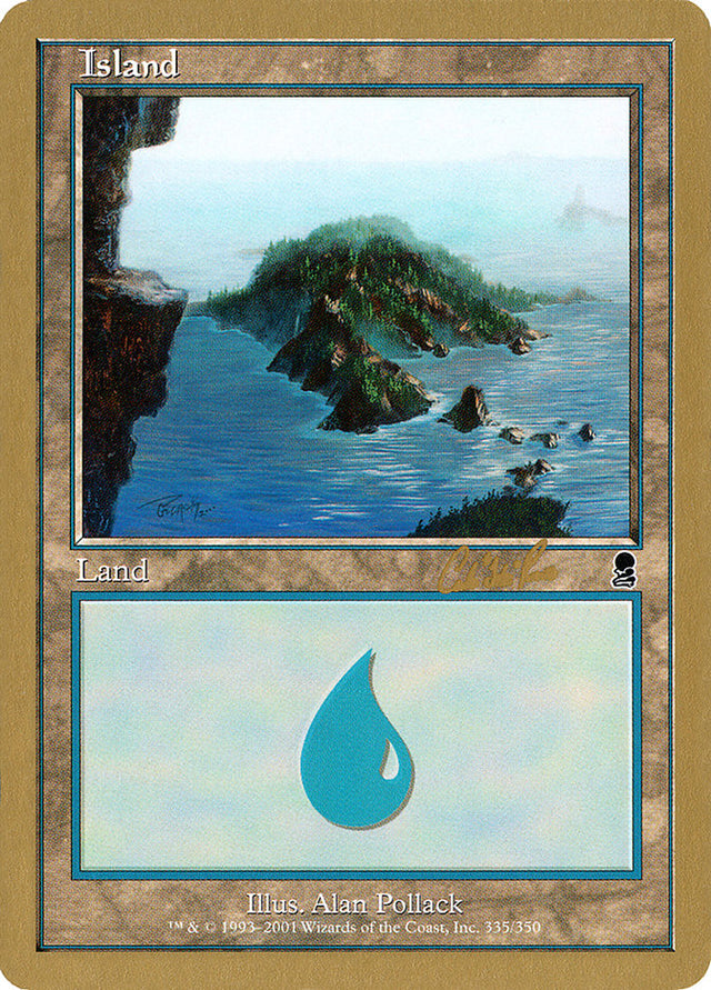 Island (cr335) (Carlos Romao) [World Championship Decks 2002] - PCA Designer Toys