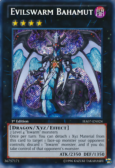 Evilswarm Bahamut [HA07-EN024] Secret Rare - PCA Designer Toys