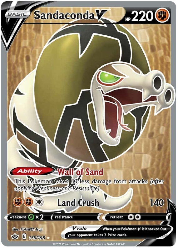 Sandaconda V (175/198) [Sword & Shield: Chilling Reign] - PCA Designer Toys