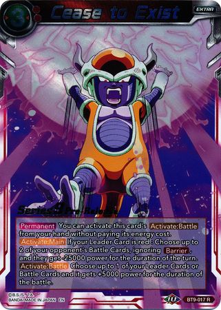 Cease to Exist (BT9-017) [Universal Onslaught Prerelease Promos] - PCA Designer Toys