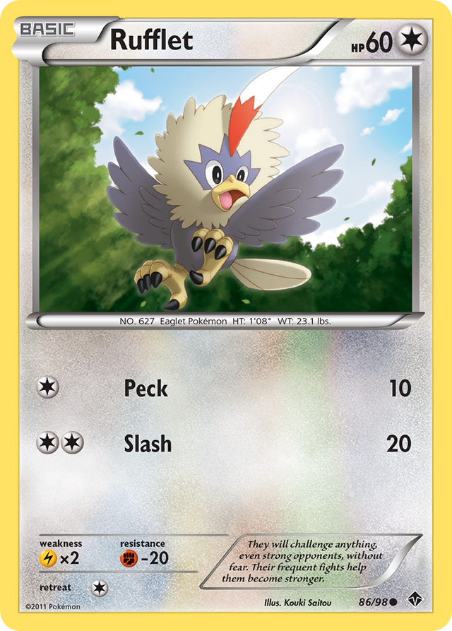 Rufflet (86/98) [Black & White: Emerging Powers] - PCA Designer Toys