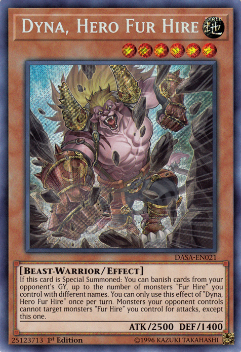 Dyna, Hero Fur Hire [DASA-EN021] Secret Rare - PCA Designer Toys