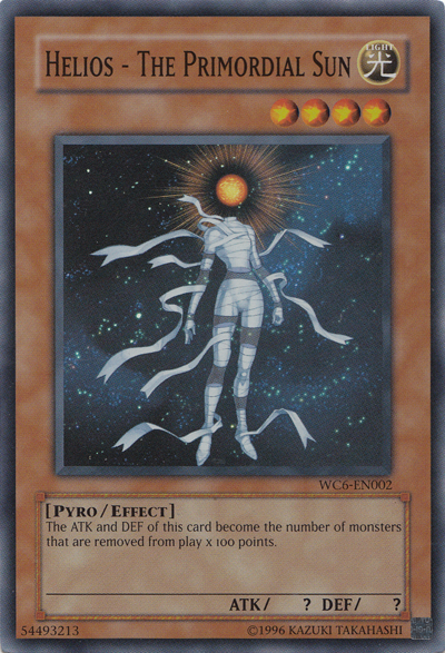 Helios - The Primordial Sun [WC6-EN002] Super Rare - PCA Designer Toys