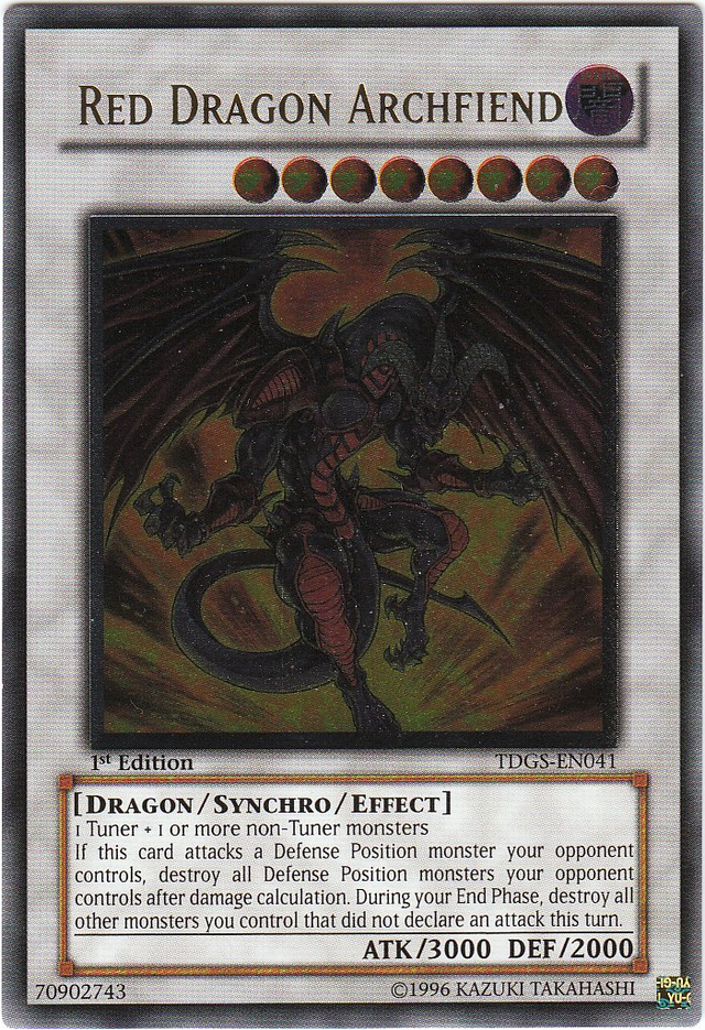 Red Dragon Archfiend [TDGS-EN041] Ultimate Rare - PCA Designer Toys