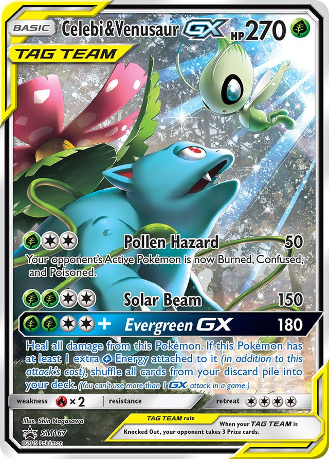 Celebi & Venusaur GX (SM167) [Sun & Moon: Black Star Promos] - PCA Designer Toys