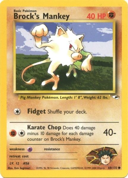 Brock's Mankey (68/132) [Gym Heroes Unlimited] - PCA Designer Toys