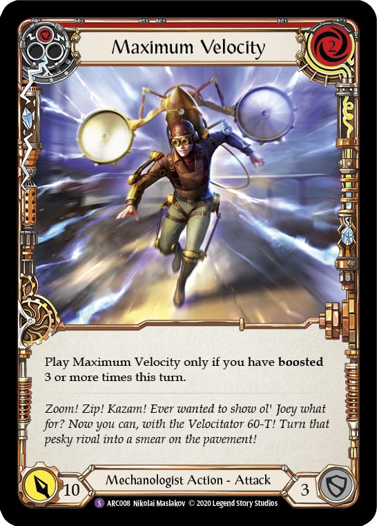 Maximum Velocity [U-ARC008] (Arcane Rising Unlimited)  Unlimited Rainbow Foil - PCA Designer Toys