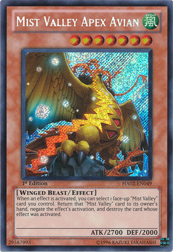 Mist Valley Apex Avian [HA02-EN049] Secret Rare - PCA Designer Toys