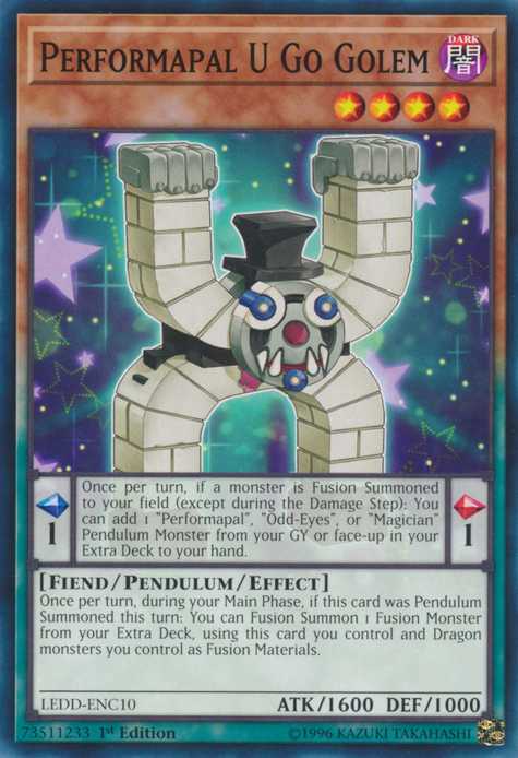 Performapal U Go Golem [LEDD-ENC10] Common - PCA Designer Toys