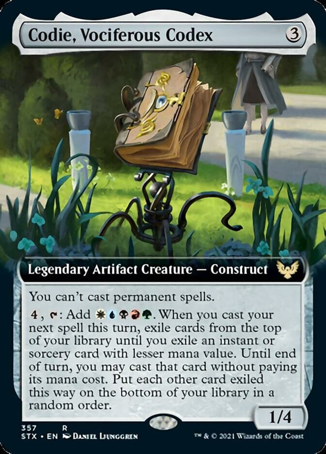Codie, Vociferous Codex (Extended Art) [Strixhaven: School of Mages] - PCA Designer Toys