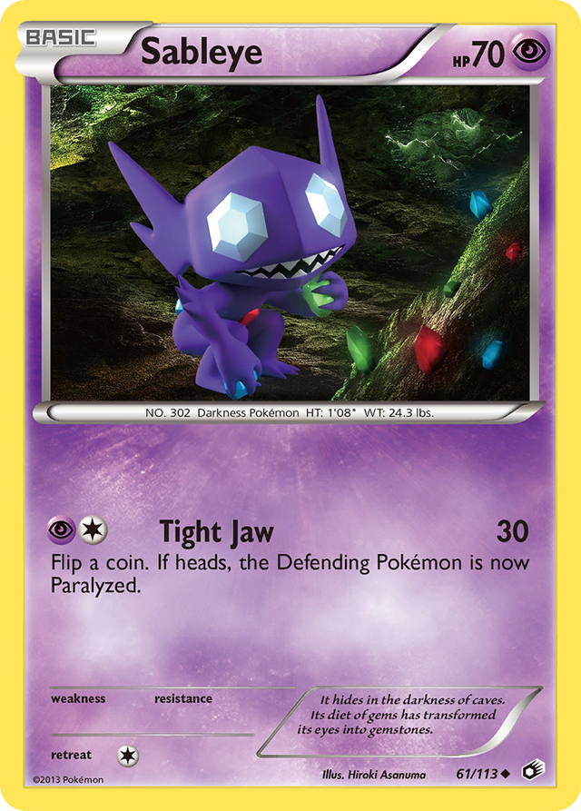 Sableye (61/113) [Black & White: Legendary Treasures] - PCA Designer Toys