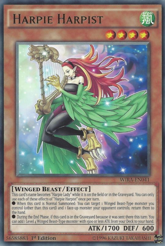 Harpie Harpist [WIRA-EN041] Rare - PCA Designer Toys