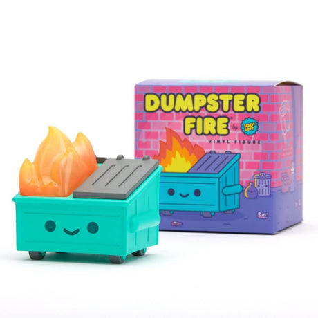 100% Soft Lil Dumpster Fire box and vinyl toy
