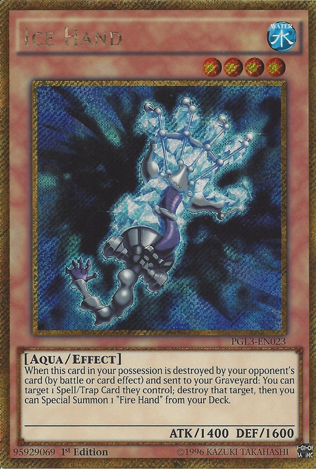 Ice Hand [PGL3-EN023] Gold Secret Rare - PCA Designer Toys