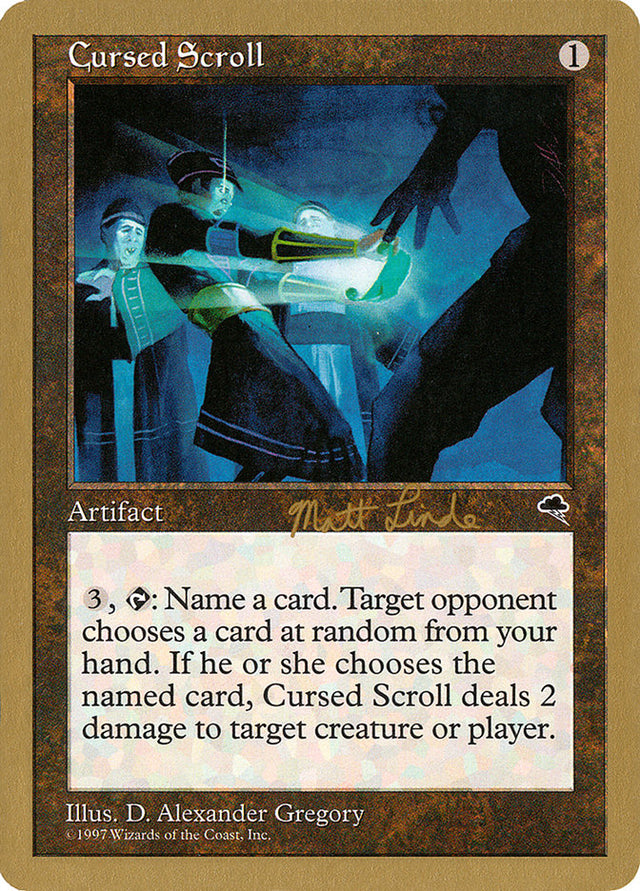 Cursed Scroll (Matt Linde) [World Championship Decks 1999] - PCA Designer Toys