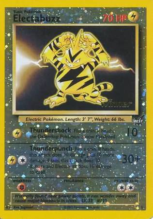 Electabuzz (1) (Winner) [Best of Promos] - PCA Designer Toys