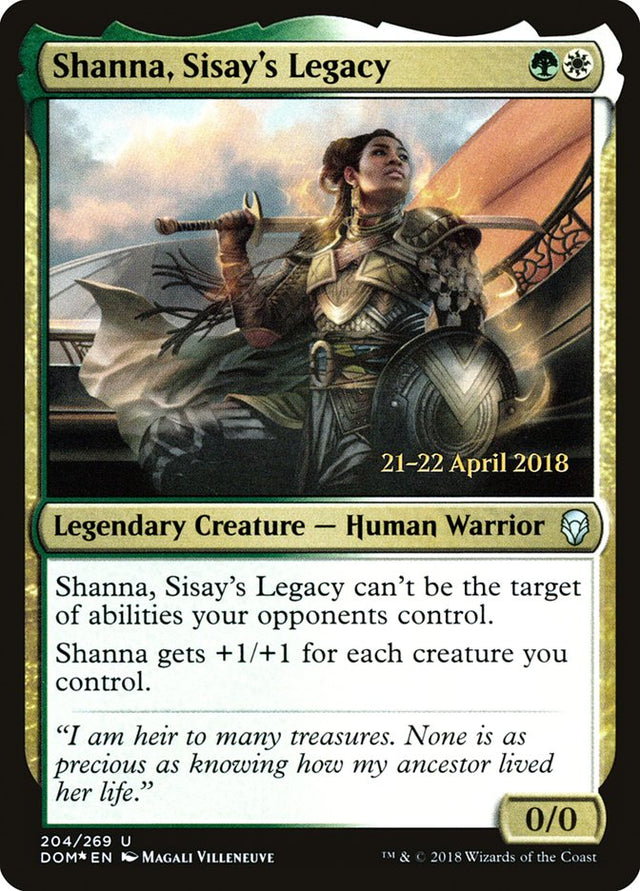 Shanna, Sisay's Legacy [Dominaria Prerelease Promos] - PCA Designer Toys