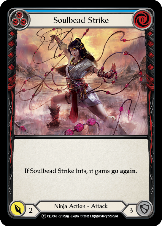 Soulbead Strike (Blue) [U-CRU068] (Crucible of War Unlimited)  Unlimited Rainbow Foil - PCA Designer Toys