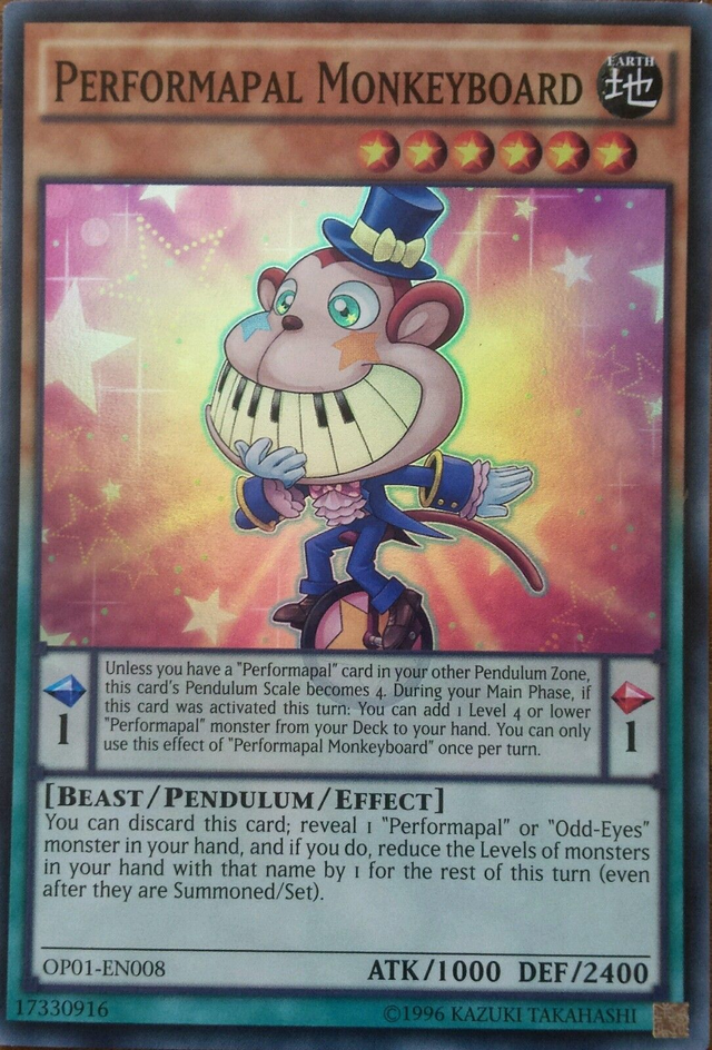 Performapal Monkeyboard [OP01-EN008] Super Rare - PCA Designer Toys