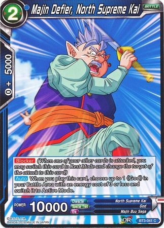 Majin Defier, North Supreme Kai (BT3-041) [Cross Worlds] - PCA Designer Toys