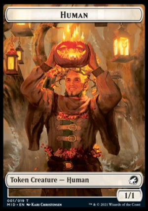 Human // Wrenn and Seven Emblem Double-sided Token [Innistrad: Midnight Hunt Tokens] - PCA Designer Toys