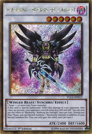 Blackwing - Nothung the Starlight [PGL2-EN013] Gold Secret Rare - PCA Designer Toys