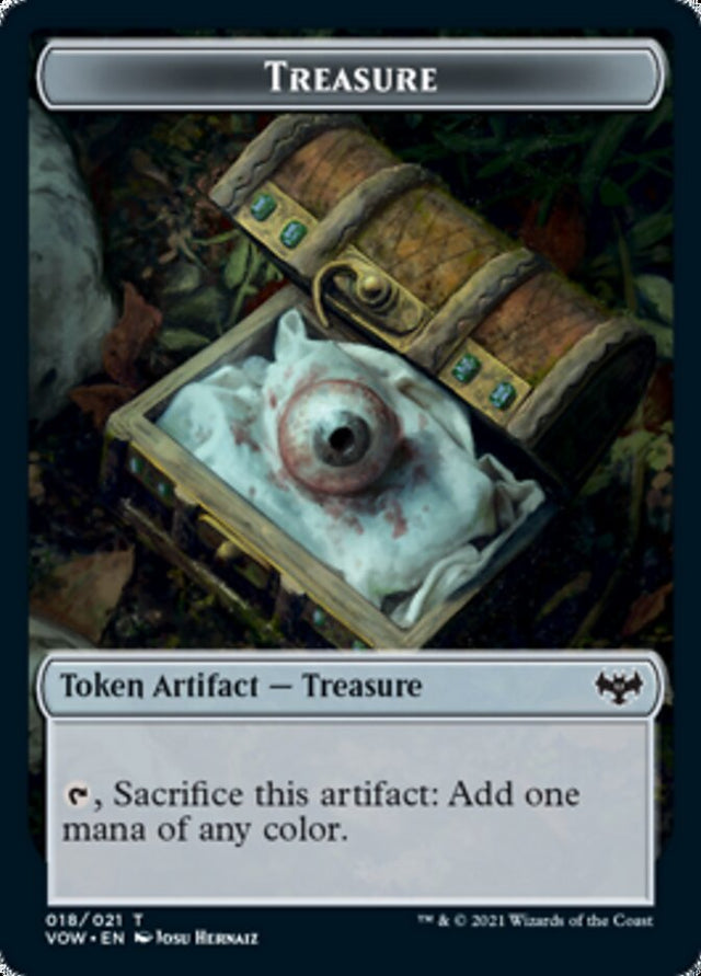 Wolf (011) // Treasure Double-sided Token [Innistrad: Crimson Vow Tokens] - PCA Designer Toys