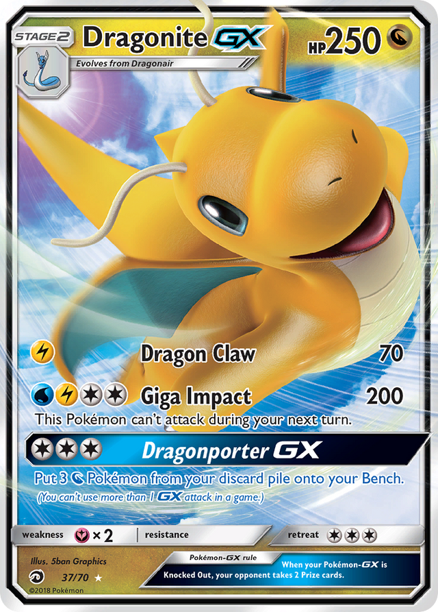 Dragonite GX (37/70) [Sun & Moon: Dragon Majesty] - PCA Designer Toys