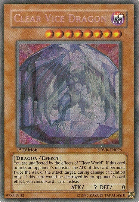 Clear Vice Dragon [SOVR-EN098] Secret Rare - PCA Designer Toys