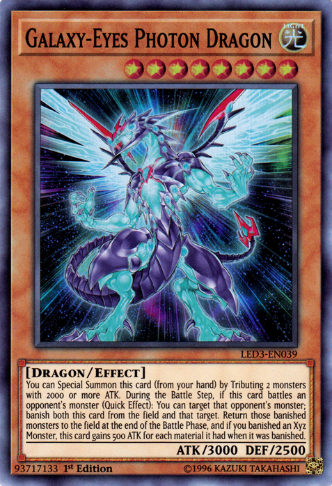 Galaxy-Eyes Photon Dragon [LED3-EN039] Super Rare - PCA Designer Toys