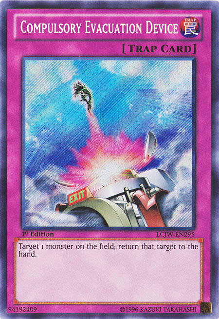 Compulsory Evacuation Device [LCJW-EN295] Secret Rare - PCA Designer Toys