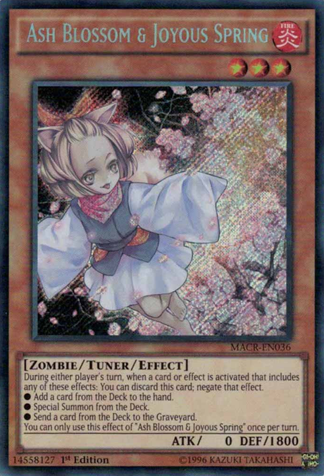 Ash Blossom & Joyous Spring [MACR-EN036] Secret Rare - PCA Designer Toys