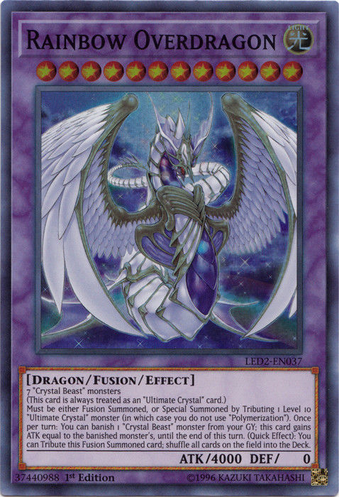 Rainbow Overdragon [LED2-EN037] Super Rare - PCA Designer Toys