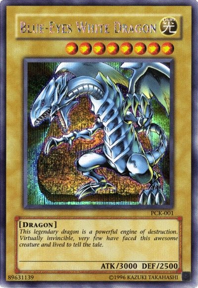Blue-Eyes White Dragon (Power of Chaos: Kaiba the Revenge) [PCK-001] Secret Rare - PCA Designer Toys