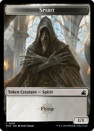 Spirit (0018) // Goblin (0009) Double-Sided Token [Ravnica Remastered Tokens]