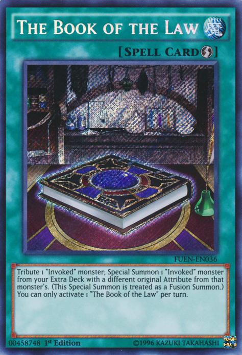 The Book of the Law [FUEN-EN036] Secret Rare - PCA Designer Toys