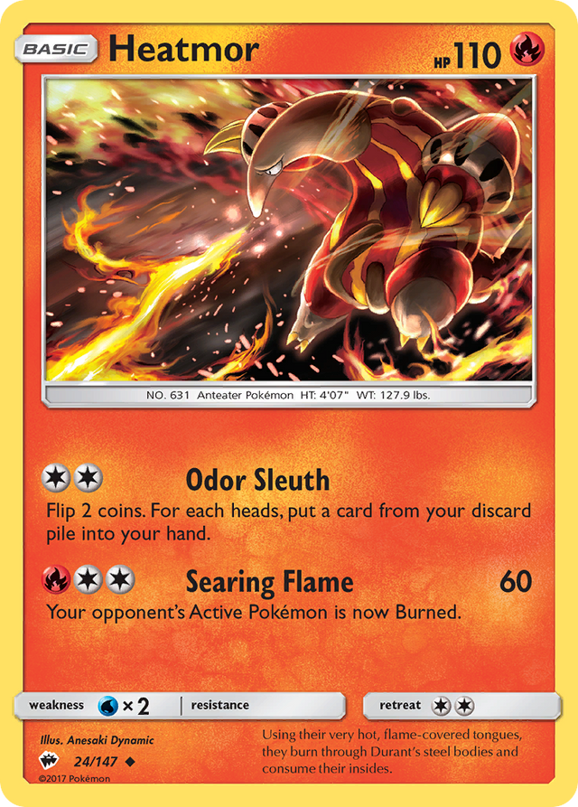 Heatmor (24/147) [Sun & Moon: Burning Shadows] - PCA Designer Toys