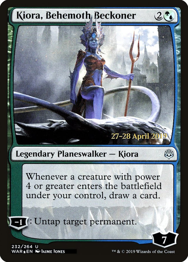Kiora, Behemoth Beckoner [War of the Spark Prerelease Promos] - PCA Designer Toys