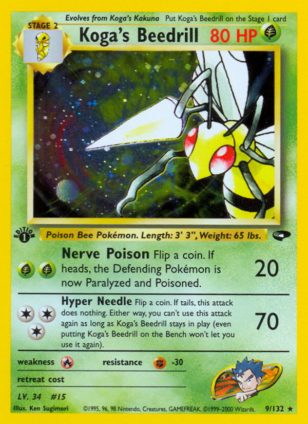 Koga's Beedrill (9/132) [Gym Challenge 1st Edition] - PCA Designer Toys