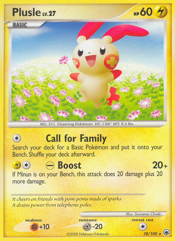 Plusle (28/100) [Diamond & Pearl: Majestic Dawn] - PCA Designer Toys