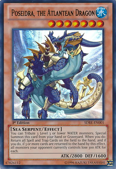 Poseidra, the Atlantean Dragon [SDRE-EN001] Ultra Rare - PCA Designer Toys