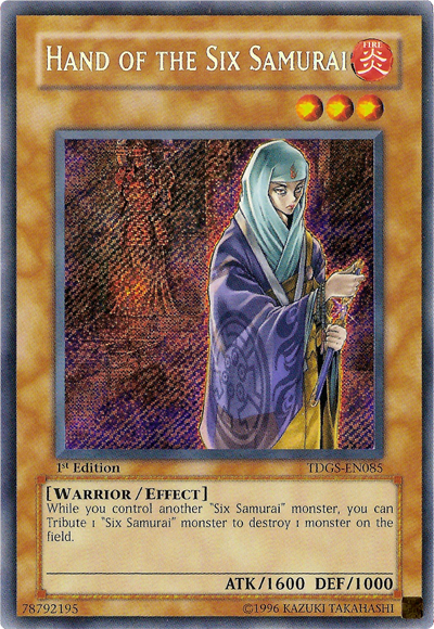 Hand of the Six Samurai [TDGS-EN085] Secret Rare - PCA Designer Toys