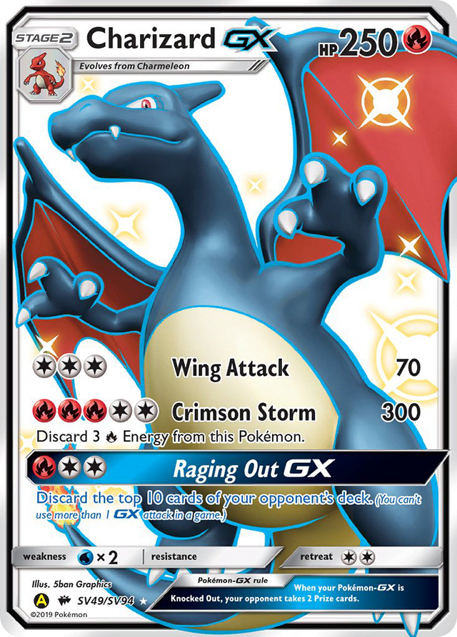 Charizard GX (SV49/SV94) [Sun & Moon: Hidden Fates - Shiny Vault] - PCA Designer Toys