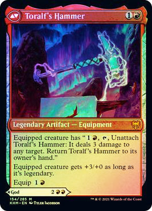 Toralf, God of Fury // Toralf's Hammer [Kaldheim Prerelease Promos] - PCA Designer Toys