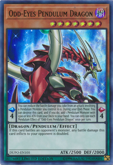 Odd-Eyes Pendulum Dragon [DUPO-EN105] Ultra Rare - PCA Designer Toys