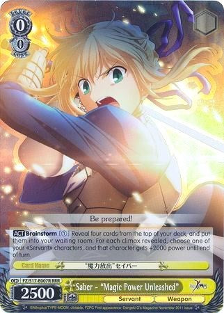 Saber - "Magic Power Unleashed" (FZ/S17-E007R RRR) [Fate/Zero]