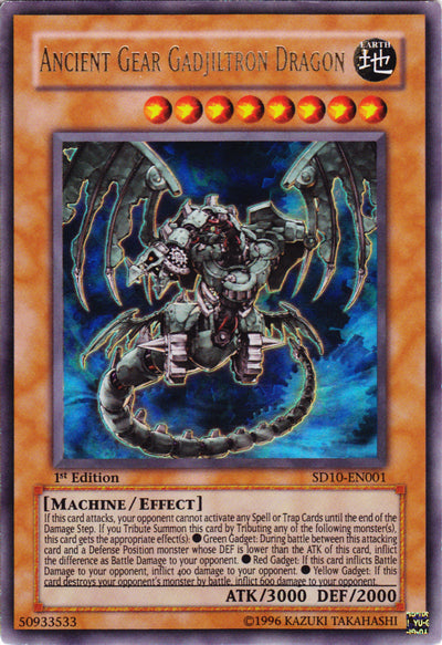 Ancient Gear Gadjiltron Dragon [SD10-EN001] Ultra Rare - PCA Designer Toys
