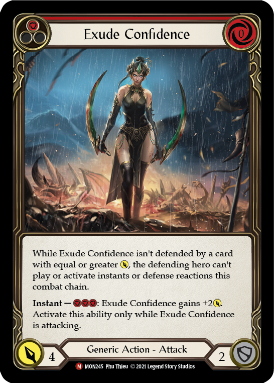 Exude Confidence [MON245-RF] (Monarch)  1st Edition Rainbow Foil - PCA Designer Toys