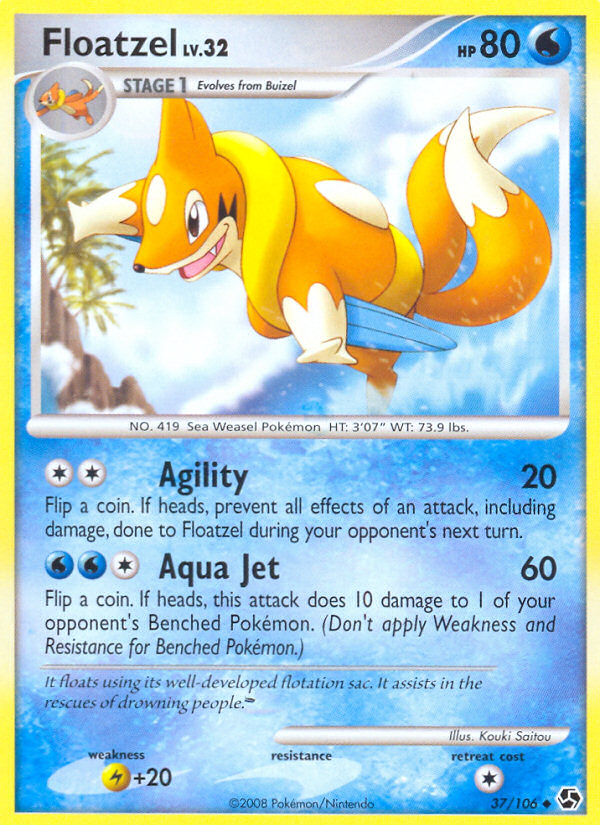 Floatzel (37/106) [Diamond & Pearl: Great Encounters] - PCA Designer Toys